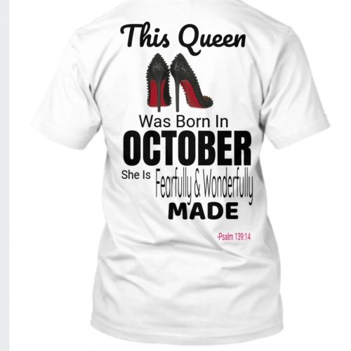 Women October T-Shirt-Design on Back