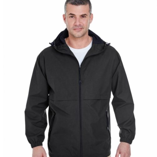 Adult Microfiber Full-Zip Hooded Jacket